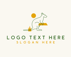 Thylacine - Australian Marsupial Kangaroo logo design