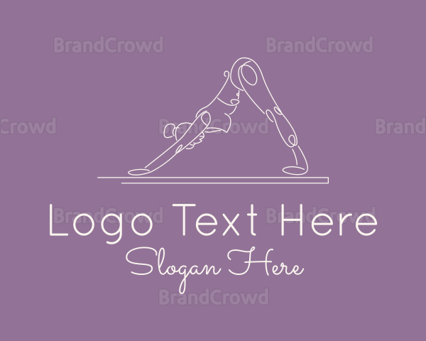 Downward Dog Yoga Pose Logo