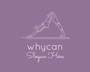 Downward Dog Yoga Pose Logo