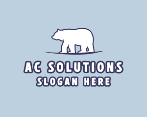 Polar Bear Wildlife logo design