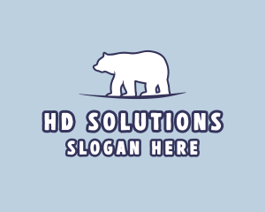 Polar Bear Wildlife logo design