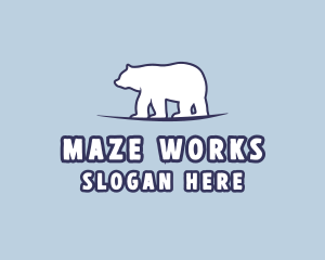 Polar Bear Wildlife logo design