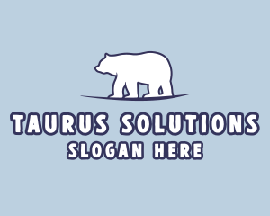 Polar Bear Wildlife logo design