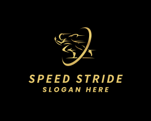 Speed Running Marathon logo design