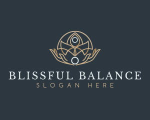 Self Care - Hand Lotus Wellness logo design