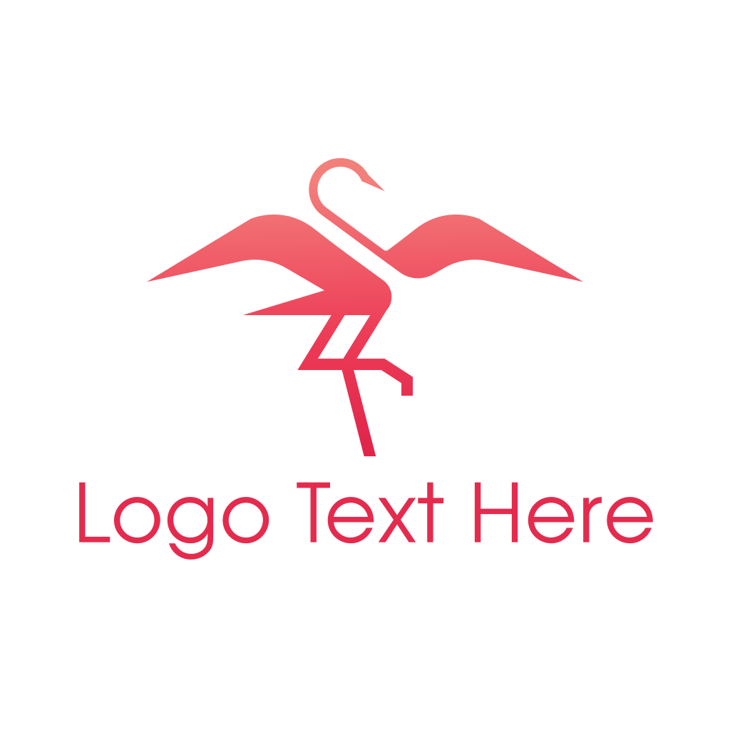 Pink Elegant Flamingo Logo | BrandCrowd Logo Maker