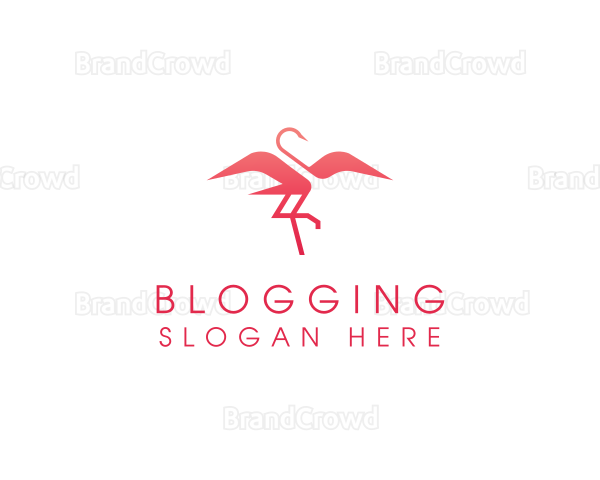 Pink Yoga Flamingo Logo