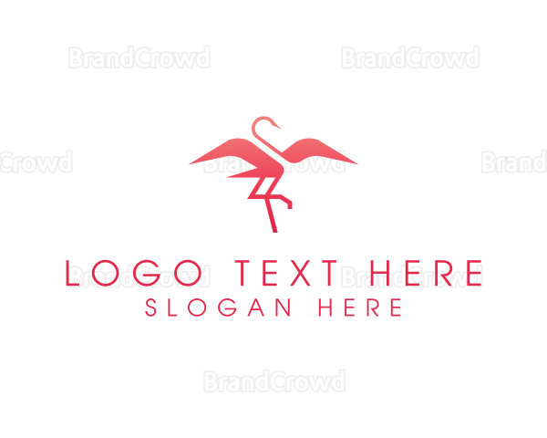 Pink Yoga Flamingo Logo