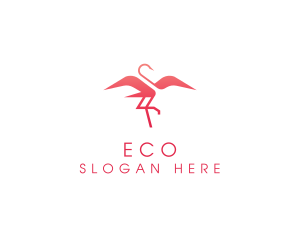 Ocean - Pink Yoga Flamingo logo design