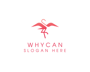 Meditation - Pink Yoga Flamingo logo design