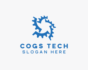 Mechanical Cog Star logo design