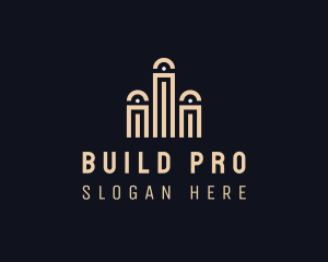 Skyscraper Building Realty logo design