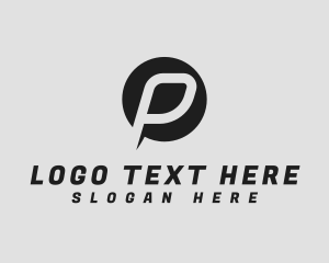 Letter P - Geometric Round Letter P logo design