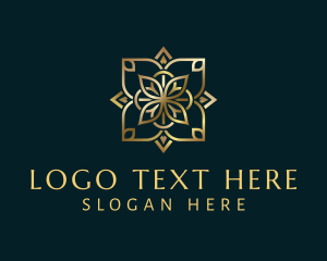 Elegant - Gold Elegant Flower logo design