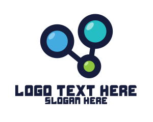 Bio Lab - Colorful Modern Molecule logo design