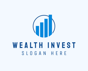 Invest - Business Stock Chart logo design