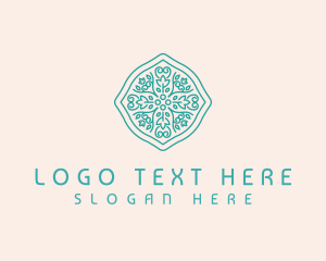 Vegetarian - Vine Floral Emblem logo design