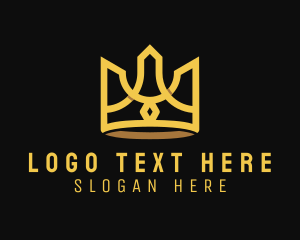 Golden Premium Crown  logo design