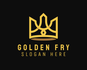 Golden Premium Crown  logo design