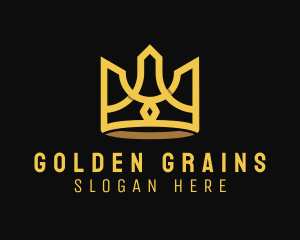 Golden Premium Crown  logo design