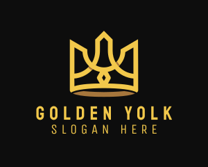 Golden Premium Crown  logo design