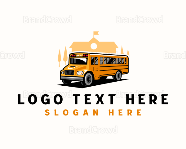 School Bus Shuttle Logo