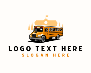 Field Trip - School Bus Shuttle logo design