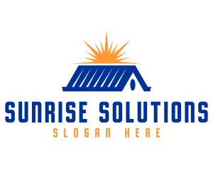 Blue Roof Sunset logo design