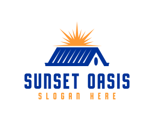 Blue Roof Sunset logo design