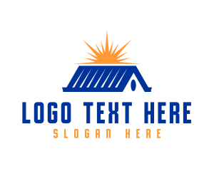 Construction - Blue Roof Sunset logo design