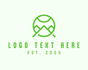 Hiking - Green Mountain Letter A logo design
