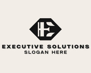 Hexagon Business Letter E logo design