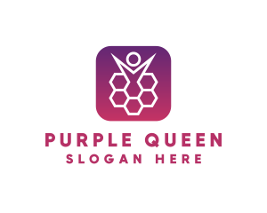 Purple Human Hive logo design