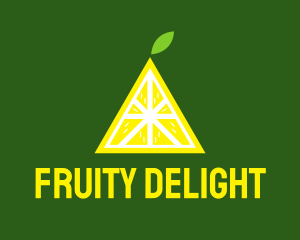 Triangle Lemon Fruit logo design