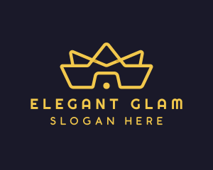 Glamorous - Golden Crown Boutique logo design