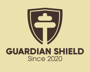 Shield - Fitness Dumbbell Shield logo design