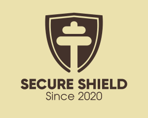 Safety - Fitness Dumbbell Shield logo design