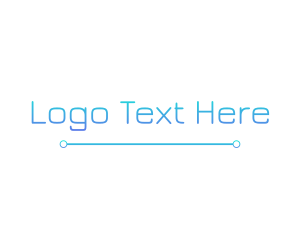 Information Technology - Blue Gradient Tech Wordmark logo design