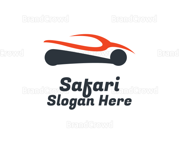 Minimalist Speeding Car Logo