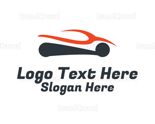 Minimalist Speeding Car Logo