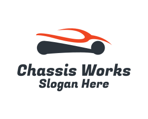 Chassis - Minimalist Speeding Car logo design