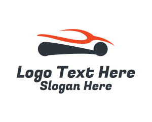 Car Shop - Minimalist Speeding Car logo design