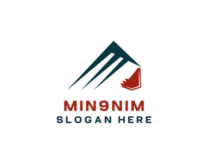 Infrastructure - Mountain Excavator Machinery logo design