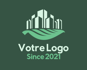 Structure - Green Leaf Buildings logo design