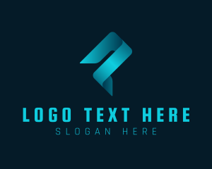 Multimedia - Modern Ribbon Business Letter P logo design