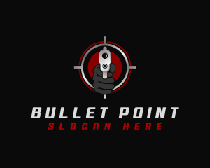 Gun - Hand Gun Shooting logo design