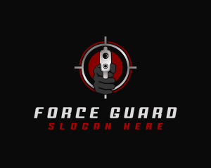 Enforcer - Hand Gun Shooting logo design