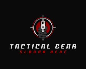 Tactical - Hand Gun Shooting logo design