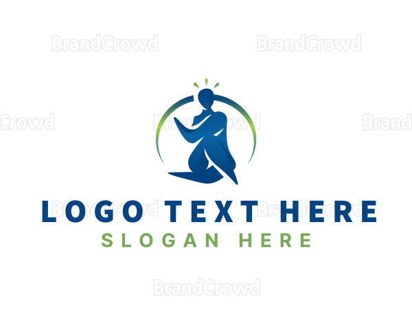 Yoga Wellness Human Logo