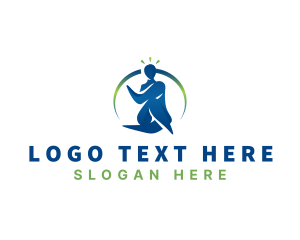 Treatment - Yoga Wellness Human logo design